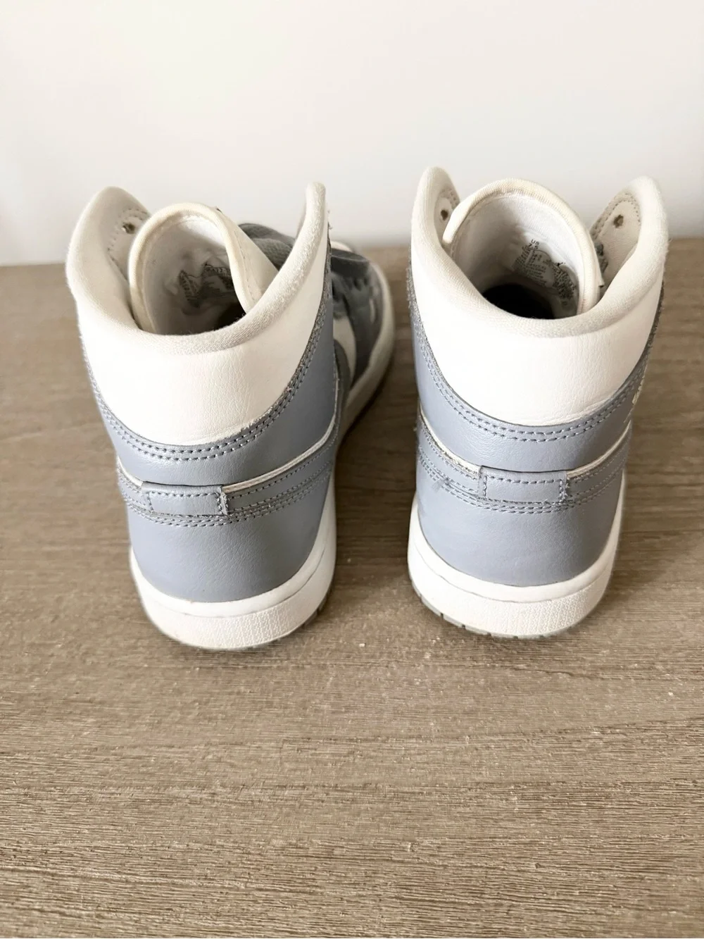 Nike Air Jordan 1 Mid Stealth High Top Sneaker in Gray & White Size 7.5